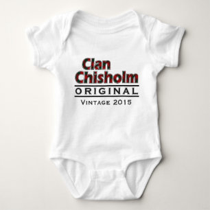 Camiseta Clan Chisholm Vintage Personaliza seu aniversário