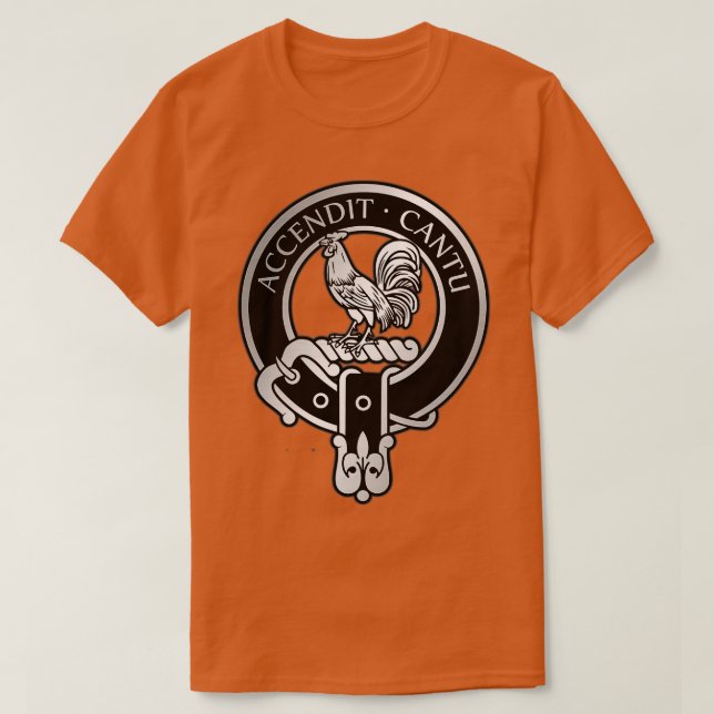 Camiseta Clan Cockburn Crest Tartan 3 (Frente do Design)