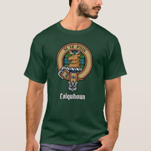 Camiseta Clan Colquhoun Crest sobre Tartan