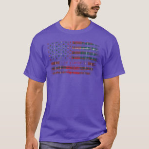 Camiseta Clan Cumming Scottish Tartan US flag kilt Scotland