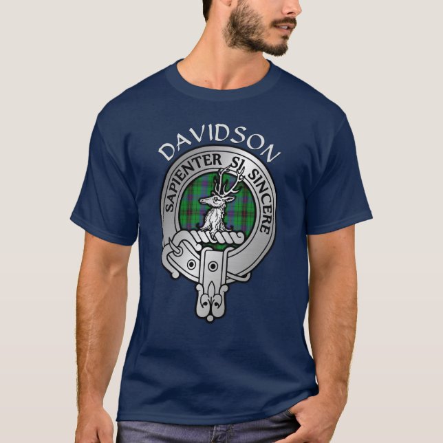 Camiseta Clan Davidson Crest & Tartan (Frente)