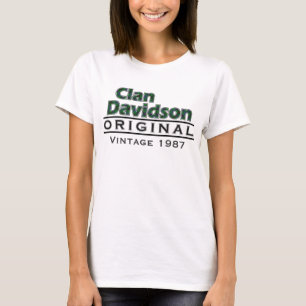 Camiseta Clan Davidson Vintage Personalize seu aniversário