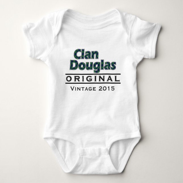 Camiseta Clan Douglas Vintage Personaliza seu aniversário (Frente)