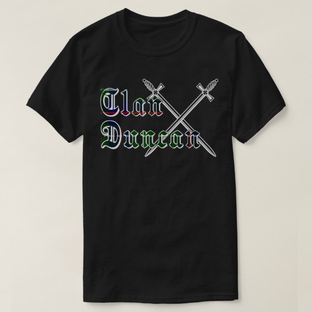Camiseta Clan Duncan apelido sobrenome Scottish Tartan (Frente do Design)