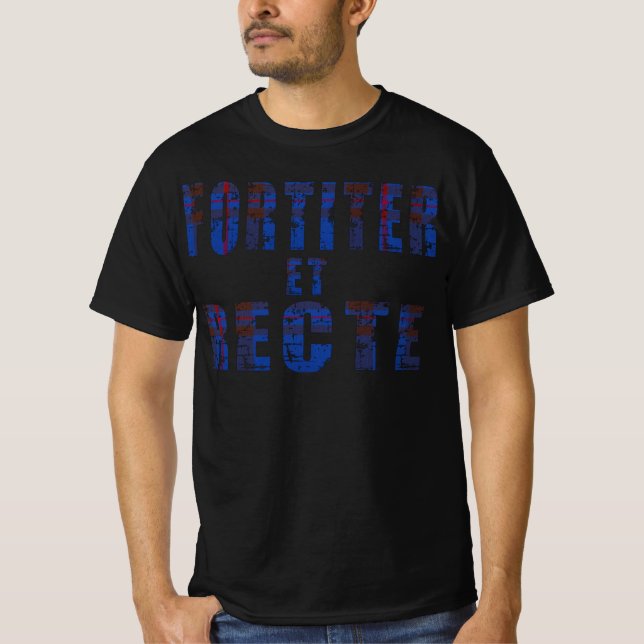 Camiseta Clan Elliot Motto, Fortiter et Recte, Elliott (Frente)