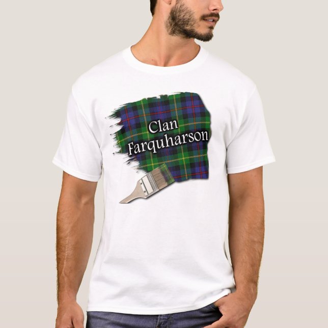 Camiseta Clan Farquharson Scottish Tartan Paint Shirt (Frente)