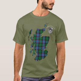 Camiseta Clan Fergusson Balquihidder Tartan Map & Crest
