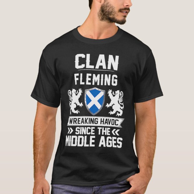Camiseta Clan FLEMING dia de as mães escocês (Frente)