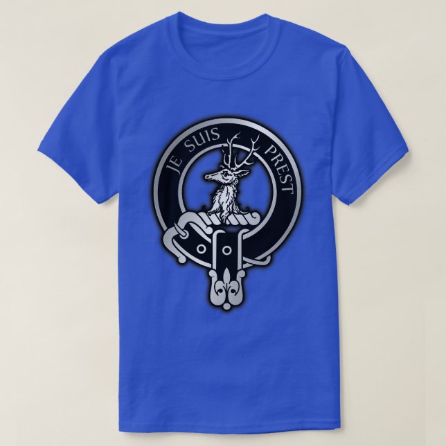 Camiseta Clan Fraser Crest Tartan 1 (Frente do Design)