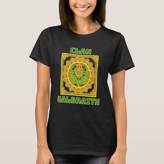 Camiseta Clan Galbraith Scottish Celtic Thistle (Frente)