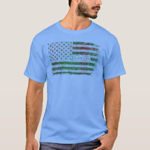 Camiseta Clan Ged Scottish Tartan US flag kilt Scotland