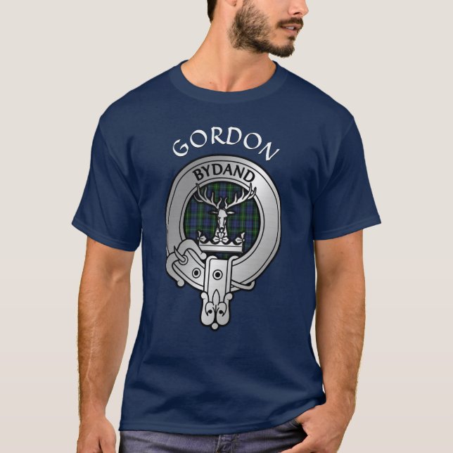 Camiseta Clan Gordon Crest & Tartan (Frente)