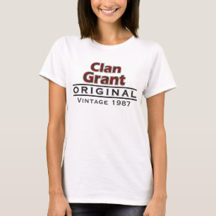Camiseta Clan Grant Vintage Personalize seu aniversário