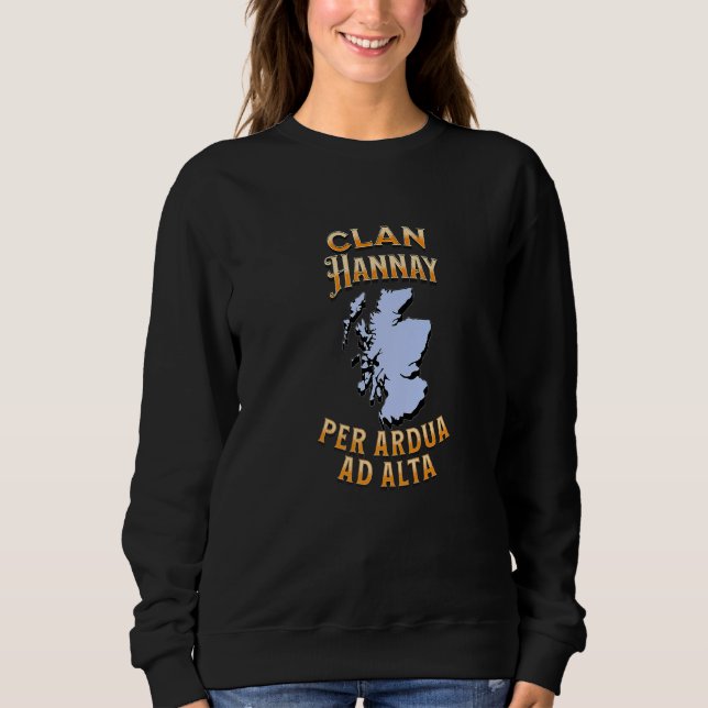 Camiseta Clan Hannay Scottish Motto Crest (Frente)