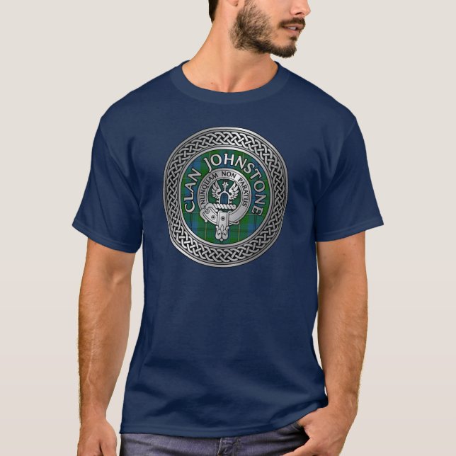 Camiseta Clan Johnstone Crest & Tartan (Frente)