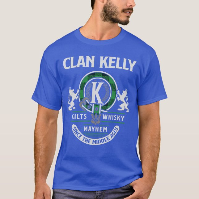 Camiseta Clan Kelly Scottish Surname Family Highland Games  (Frente)