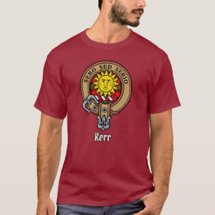 Camiseta Clan Kerr Crest sobre Tartan