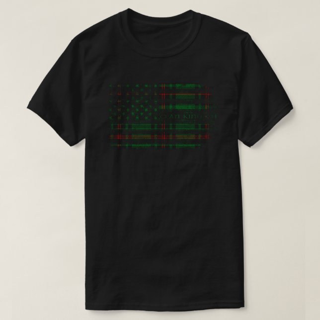 Camiseta Clan Kinloch Tartan escocês pavilhão americano kil (Frente do Design)