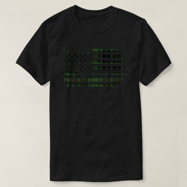 Camiseta Clan MacAulay Caça ao Tartan escocês - navio ameri (Frente do Design)