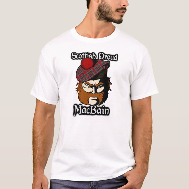 Camiseta Clan MacBain Tartan Ortod escocês (Frente)