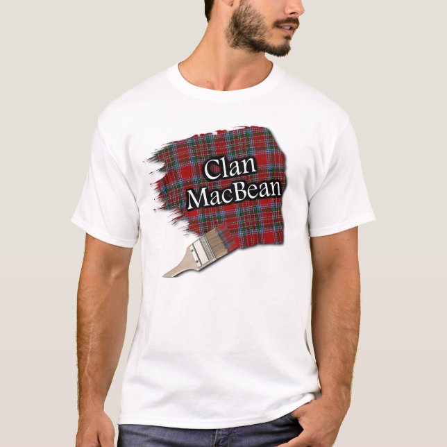 Camiseta Clan MacBean Scottish Tartan Paint Shirt (Frente)