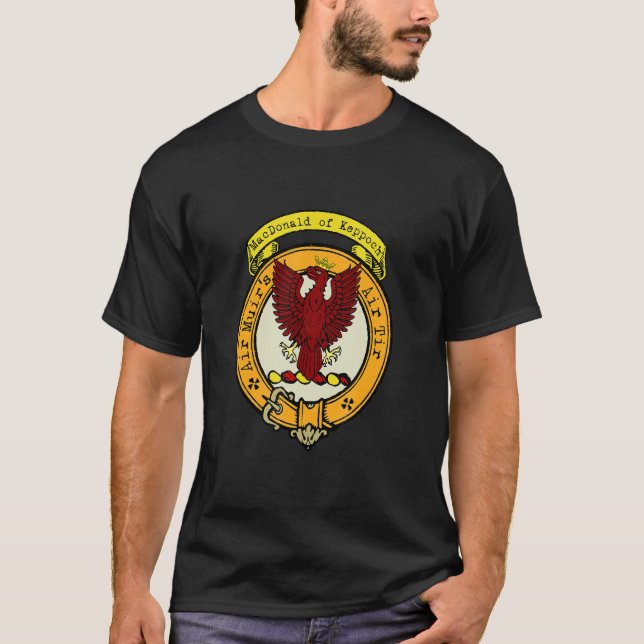 Camiseta Clan MacDonald do Keppoch Scottish Crest (Frente)
