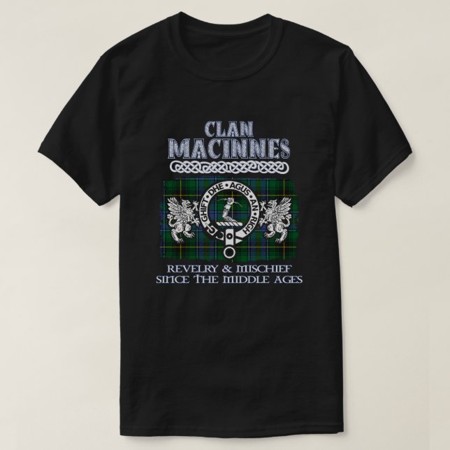 Camiseta Clan MacInnes crest - Clãs escocesas (Frente do Design)