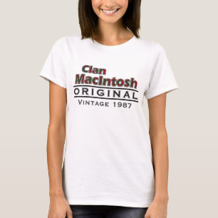Camiseta Clan MacIntosh Vintage Personalize seu aniversário