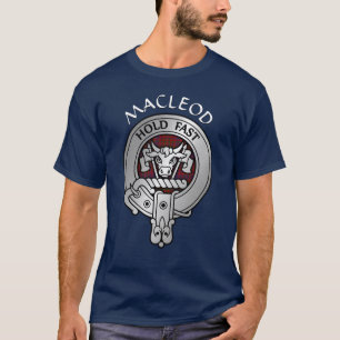 Camiseta Clan MacLeod Crest e Red Tartan