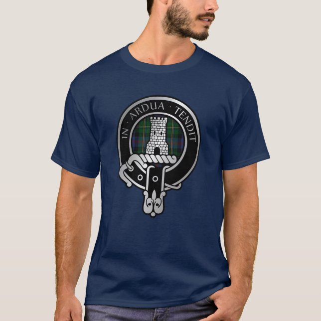 Camiseta Clan Malcolm Crista & Tartan (Frente)
