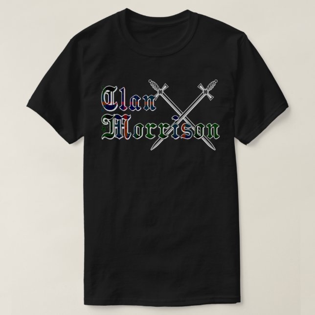 Camiseta Clan Morrison apelido sobrenome Scottish Tartan (Frente do Design)