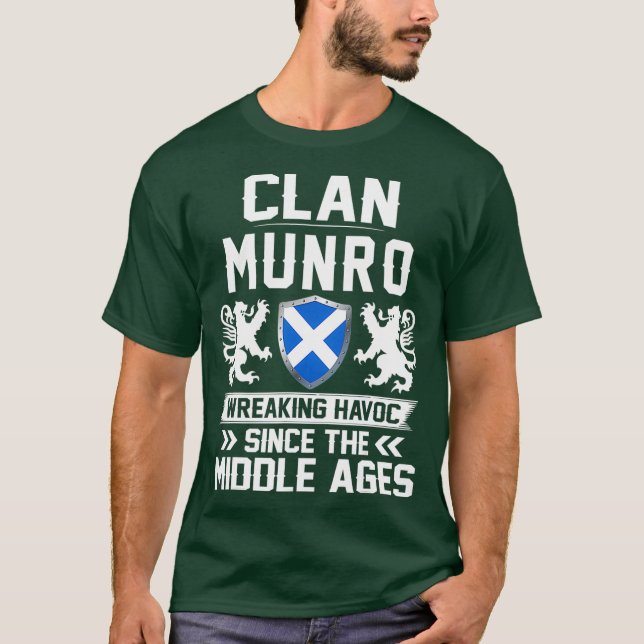 Camiseta Clan MUNRO dia de as mães escocês da família escoc (Frente)