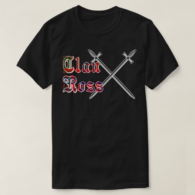 Camiseta Clan Ross apelido sobrenome Scottish Tartan (Frente do Design)