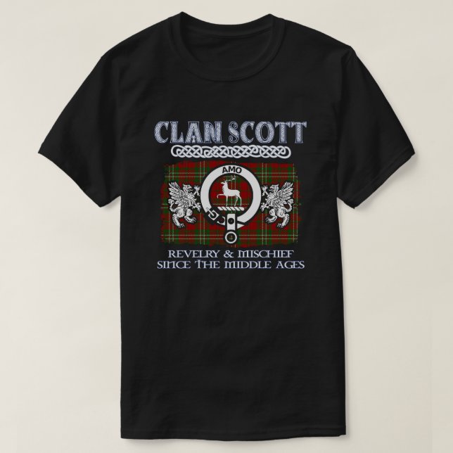 Camiseta Clan Scott crest - Apelido escocês (Frente do Design)