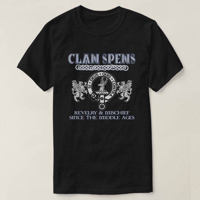 Camiseta Clan Spens cress clans escoceses sobrenome escocês (Frente do Design)
