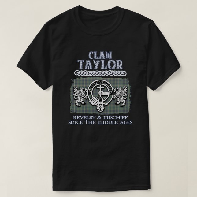 Camiseta Clan Taylor crest - Apelido escocês (Frente do Design)