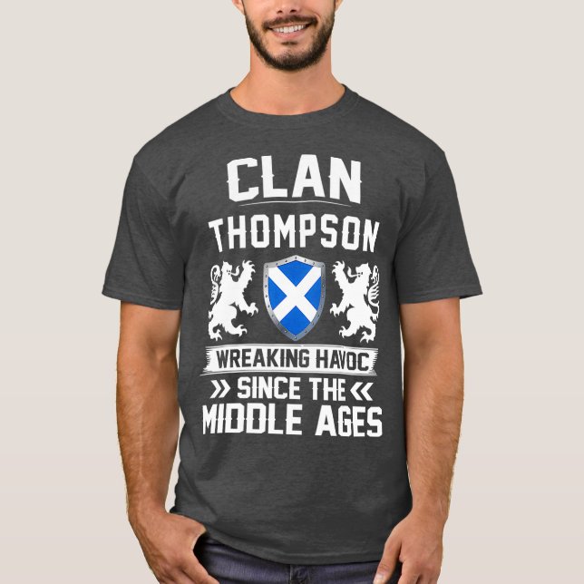Camiseta Clan THOMPSON família escocesa mães escocesas (Frente)