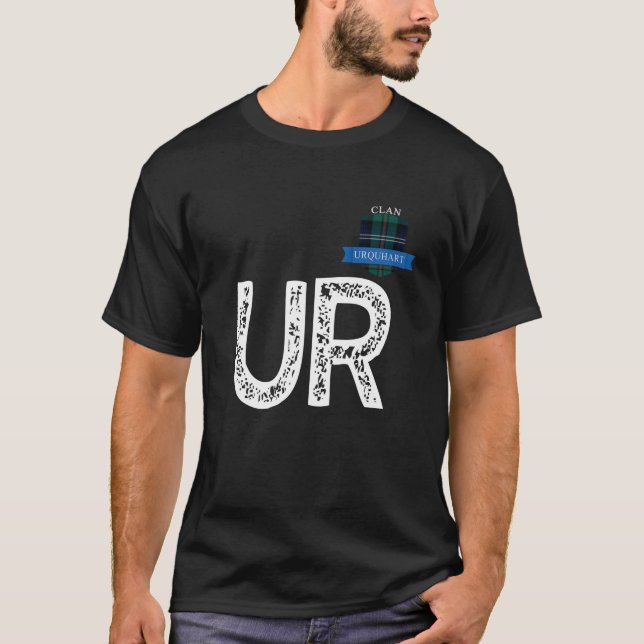 Camiseta Clan Urquhart U - Letra R - Correspondência Famili (Frente)