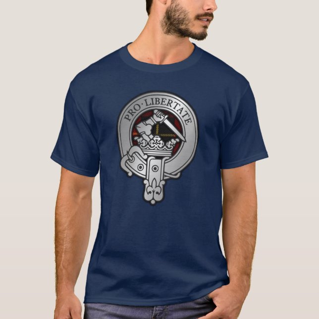 Camiseta Clan Wallace Crest & Tartan (Frente)