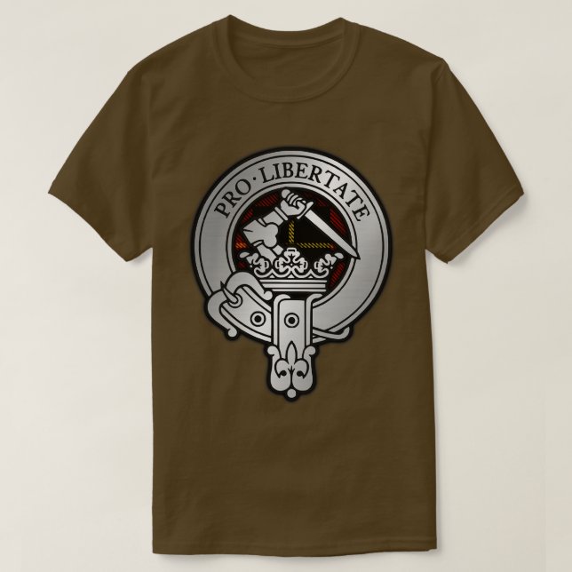 Camiseta Clan Wallace Crest Tartan 1 (Frente do Design)