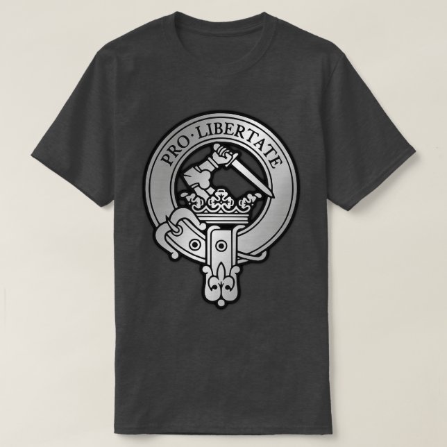 Camiseta Clan Wallace Crest Tartan 2 (Frente do Design)