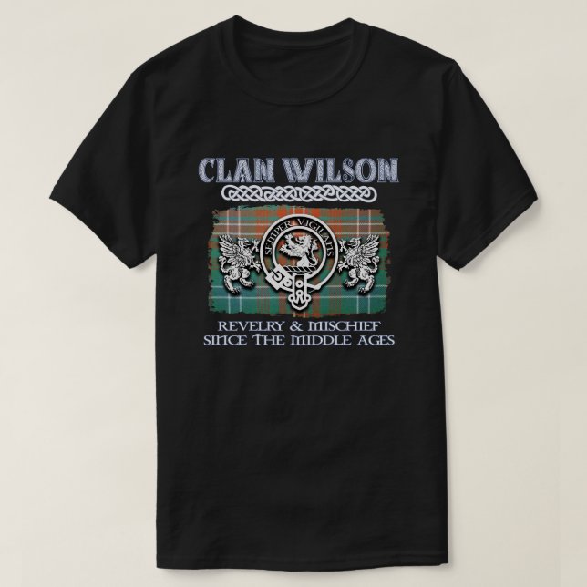 Camiseta Clan Wilson crest - Apelido escocês (Frente do Design)
