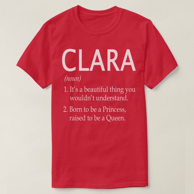 Camiseta Clara Name Gift 154 (Frente do Design)