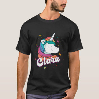 Camiseta Clara - Nome Adorável De Menina Com Belo Unicórnio