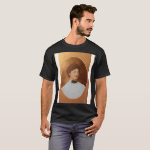 Camiseta Clara Sage Talla Johnson, retrato de arte fina de