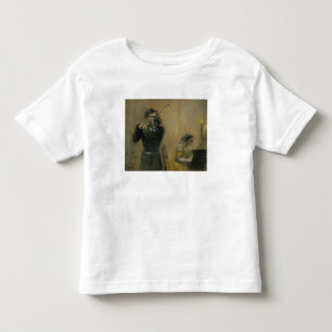 Camiseta Clara Schumann (1819-96) e um violinista, 1854 (pa