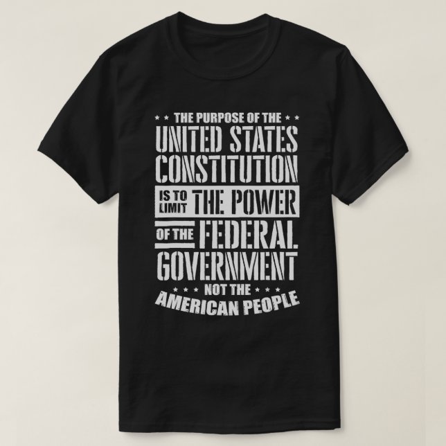 Camiseta Clarificação da Constituição dos EUA (Frente do Design)