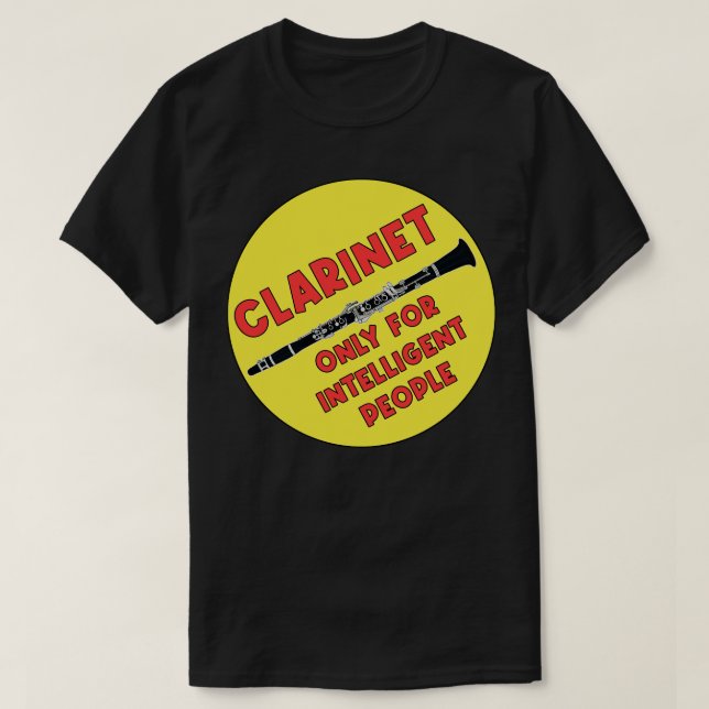 Camiseta Clarinet apenas para Pessoas Inteligentes (Frente do Design)