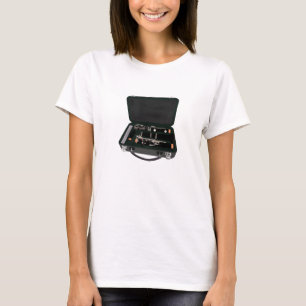 Camiseta Clarinet Desmontado Dentro a Suitcase