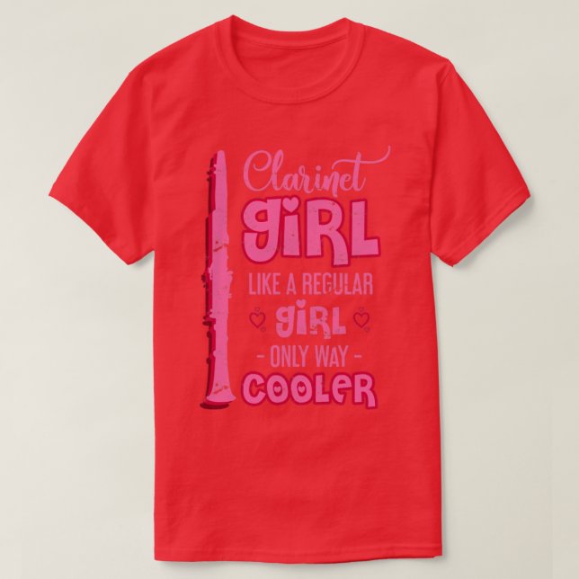 Camiseta Clarinet Musical Initiative Girl Clarinetist (Frente do Design)